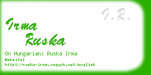 irma ruska business card